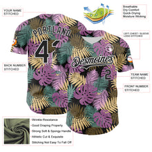 Load image into Gallery viewer, Custom Black White 3D Hawaii Tropical Palm Leaves Authentic Baseball Jersey