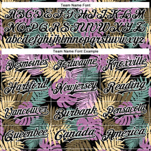 Load image into Gallery viewer, Custom Black White 3D Hawaii Tropical Palm Leaves Authentic Baseball Jersey