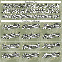 Load image into Gallery viewer, Custom Olive White-Black 3D Hawaii Tropical Coconut Tree Authentic Baseball Jersey