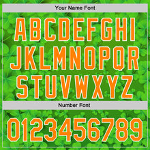 Load image into Gallery viewer, Custom Green Bay Orange-White 3D St. Patrick's Day Shamrock Authentic Baseball Jersey