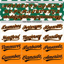 Load image into Gallery viewer, Custom Kelly Green Black-Bay Orange 3D St. Patrick's Day Shamrock Authentic Baseball Jersey