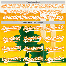 Load image into Gallery viewer, Custom White Bay Orange-Green 3D St. Patrick's Day Shamrock Beer Authentic Baseball Jersey