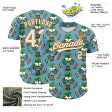 Load image into Gallery viewer, Custom Shadow Blue White-Bay Orange 3D St. Patrick's Day Shamrock Beer Authentic Baseball Jersey