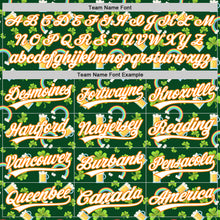 Load image into Gallery viewer, Custom Green White-Bay Orange 3D St. Patrick's Day Shamrock Beer Authentic Baseball Jersey