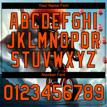 Load image into Gallery viewer, Custom Ice Blue Orange-Black 3D Pattern Design Extreme Sport Cartoon Animal Gorilla Riding Performance T-Shirt