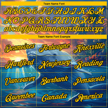 Load image into Gallery viewer, Custom Shadow Blue Gold-White 3D Pattern Design Extreme Sport Marine Aquatic Animal Whale Performance T-Shirt