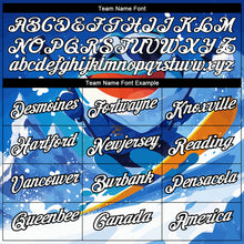 Load image into Gallery viewer, Custom Royal White-Black 3D Pattern Design Extreme Sport Cartoon Animal Frog Skiing Performance T-Shirt