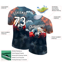 Load image into Gallery viewer, Custom Steel Gray White-Black 3D Pattern Design Extreme Sport Cartoon Animal Panda Boxing Performance T-Shirt