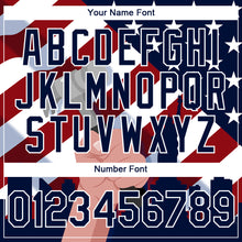 Load image into Gallery viewer, Custom Royal Red-White 3D Pattern Design American Flag Statue of Liberty Tool Hammer Labor Day Performance T-Shirt