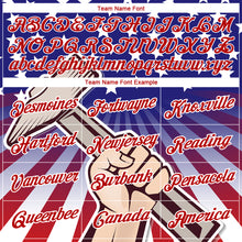 Load image into Gallery viewer, Custom Dark Purple Red-White 3D Pattern Design American Flag Tool Hammer Labor Day Performance T-Shirt