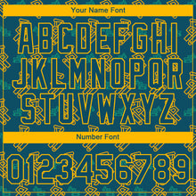 Load image into Gallery viewer, Custom Midnight Green Gold 3D Pattern Design Machine Excavator Labor Day Performance T-Shirt