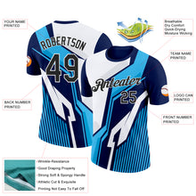 Load image into Gallery viewer, Custom Navy Black-White 3D Esports Performance T-Shirt