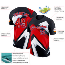 Load image into Gallery viewer, Custom Black Red-Royal 3D Esports Performance T-Shirt