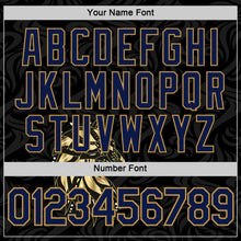 Load image into Gallery viewer, Custom Black Navy-Old Gold 3D Esports Performance T-Shirt