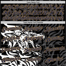 Load image into Gallery viewer, Custom Black Navy-Old Gold 3D Esports Performance T-Shirt