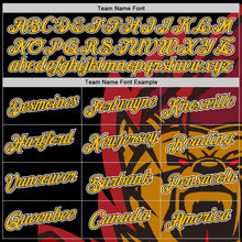 Load image into Gallery viewer, Custom Black Gold-Navy 3D Esports Performance T-Shirt