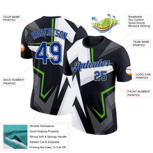 Load image into Gallery viewer, Custom Black Royal-White 3D Esports Performance T-Shirt