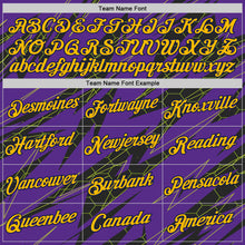 Load image into Gallery viewer, Custom Purple Gold Black-Navy 3D Esports Performance T-Shirt