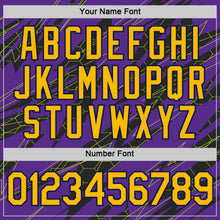 Load image into Gallery viewer, Custom Purple Gold Black-Navy 3D Esports Performance T-Shirt