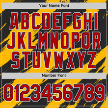 Load image into Gallery viewer, Custom Yellow Red Black-Navy 3D Esports Performance T-Shirt