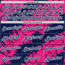 Load image into Gallery viewer, Custom Hot Pink Navy-White 3D Esports Performance T-Shirt