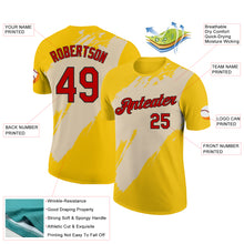 Load image into Gallery viewer, Custom Yellow Red City Cream-Black 3D Esports Performance T-Shirt