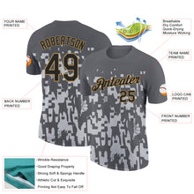 Load image into Gallery viewer, Custom Steel Gray Black Silver-Old Gold 3D Esports Performance T-Shirt