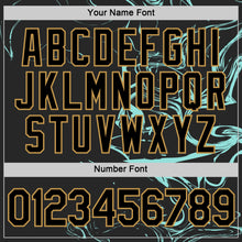 Load image into Gallery viewer, Custom Black Ice Blue-Old Gold 3D Esports Performance T-Shirt