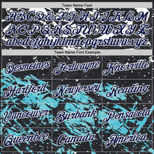 Load image into Gallery viewer, Custom Black Navy-Teal 3D Esports Performance T-Shirt