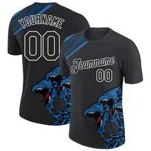Load image into Gallery viewer, Custom Black Blue-White 3D Esports Performance T-Shirt