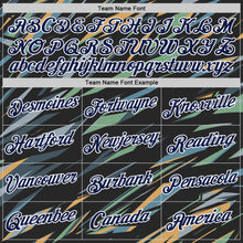 Load image into Gallery viewer, Custom Black Navy Ice Blue Shadow Blue-Gold 3D Esports Performance T-Shirt