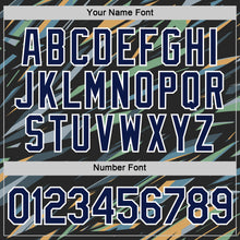 Load image into Gallery viewer, Custom Black Navy Ice Blue Shadow Blue-Gold 3D Esports Performance T-Shirt