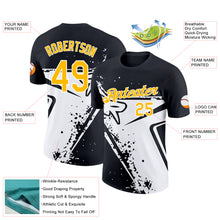 Load image into Gallery viewer, Custom Black Gold-White 3D Esports Performance T-Shirt