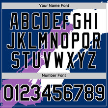 Load image into Gallery viewer, Custom US Navy Blue Black-Medium Purple 3D Esports Performance T-Shirt