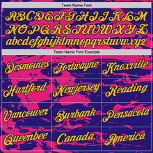 Load image into Gallery viewer, Custom Dark Purple Gold Hot Pink-Navy 3D Esports Performance T-Shirt