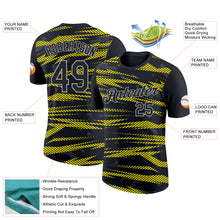 Load image into Gallery viewer, Custom Black Light Yellow-Light Gray 3D Esports Performance T-Shirt