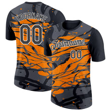 Load image into Gallery viewer, Custom Black Steel Gray-Bay Orange 3D Esports Performance T-Shirt