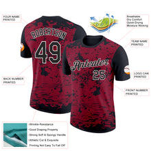 Load image into Gallery viewer, Custom Black Cardinal-White 3D Esports Performance T-Shirt