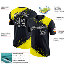 Load image into Gallery viewer, Custom Black Light Yellow-White 3D Esports Performance T-Shirt