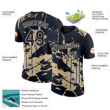 Load image into Gallery viewer, Custom Black Vegas Gold-US Navy Blue 3D Esports Performance T-Shirt