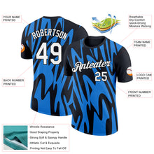 Load image into Gallery viewer, Custom Black White-Powder Blue 3D Esports Performance T-Shirt