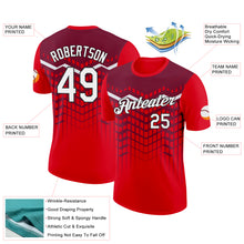 Load image into Gallery viewer, Custom Fire Red Crimson-Black 3D Esports Performance T-Shirt