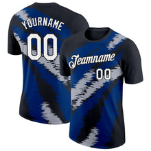 Load image into Gallery viewer, Custom Black Gray-US Navy Blue 3D Esports Performance T-Shirt
