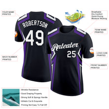 Load image into Gallery viewer, Custom Black White-Purple 3D Esports Performance T-Shirt