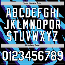 Load image into Gallery viewer, Custom Black Sky Blue-Dark Purple 3D Esports Performance T-Shirt