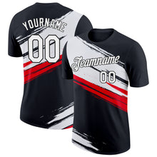 Load image into Gallery viewer, Custom Black White-Fire Red 3D Esports Performance T-Shirt