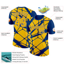 Load image into Gallery viewer, Custom Thunder Blue Gold-Black 3D Esports Performance T-Shirt