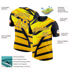 Load image into Gallery viewer, Custom Black Gold-White 3D Esports Performance T-Shirt