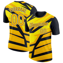 Load image into Gallery viewer, Custom Black Gold-White 3D Esports Performance T-Shirt