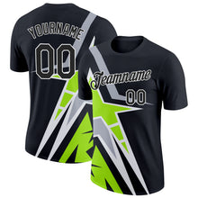 Load image into Gallery viewer, Custom Black Neon Green-Gray 3D Esports Performance T-Shirt